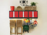 NewAge Bold 3.0 Series All-in-One Lockable Steel Garage Cabinetry Set with Bamboo Top, Black/Red, 48-in x 18-in x 76.75-in, 5-pc