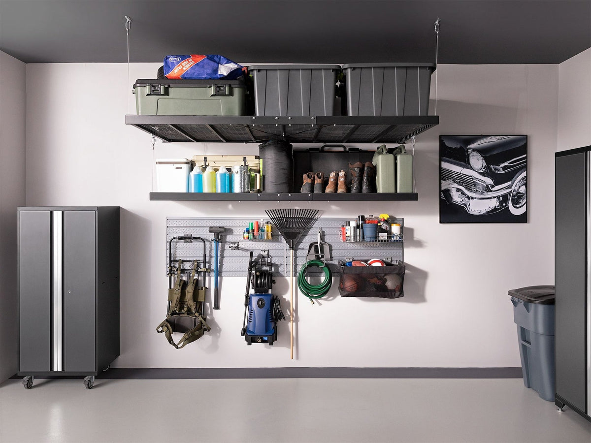 NewAge Pro Series Wall Mounted Heavy-Duty Steel Shelf, 600-lb Capacity, 4-ft x 8-ft