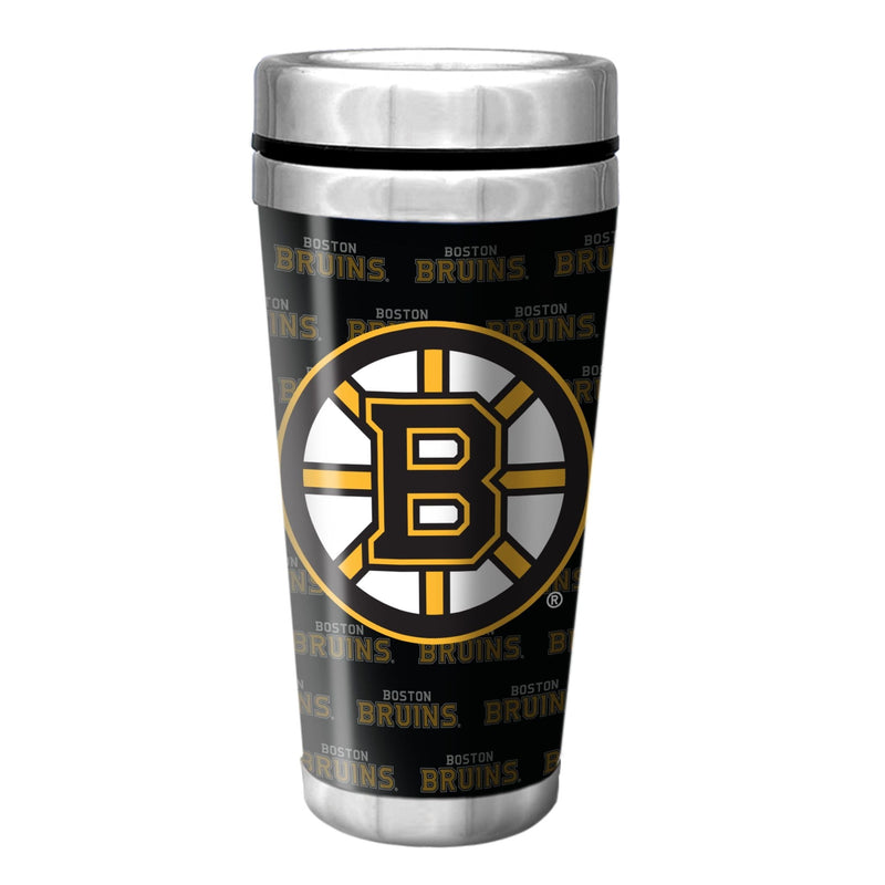 NHL Boston Bruins Hockey Logo Full Wrap Travel Mug, 16-oz B7