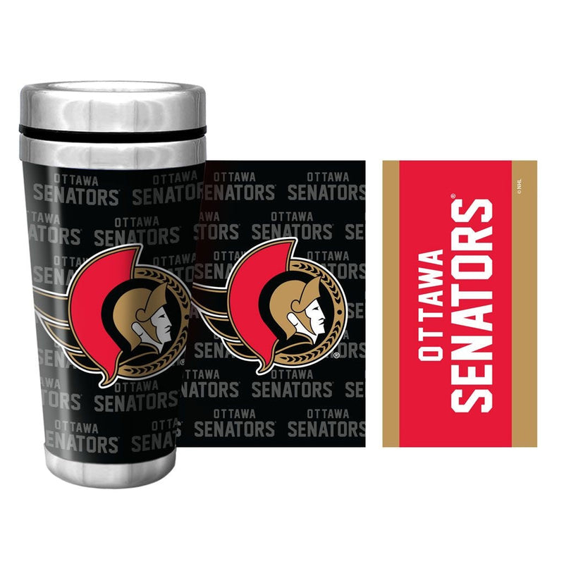 NHL Ottawa Senators Full Wrap Wallpaper Travel Mug, 14-oz G1