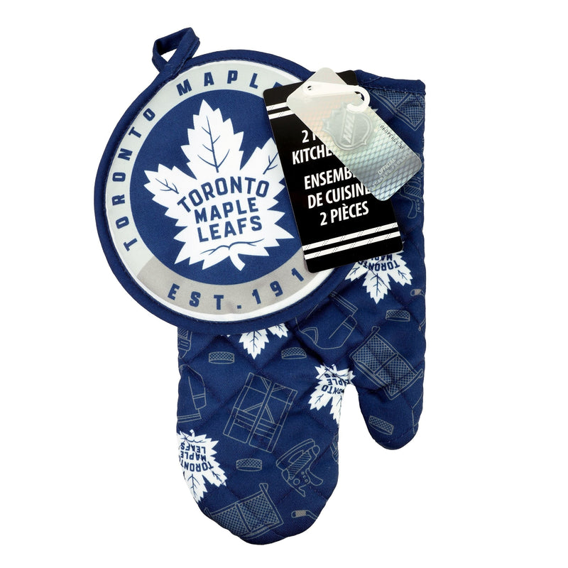 NHL Toronto Maple Leafs Kitchen Oven Mitt Pot Holder Set, 2-pc M8