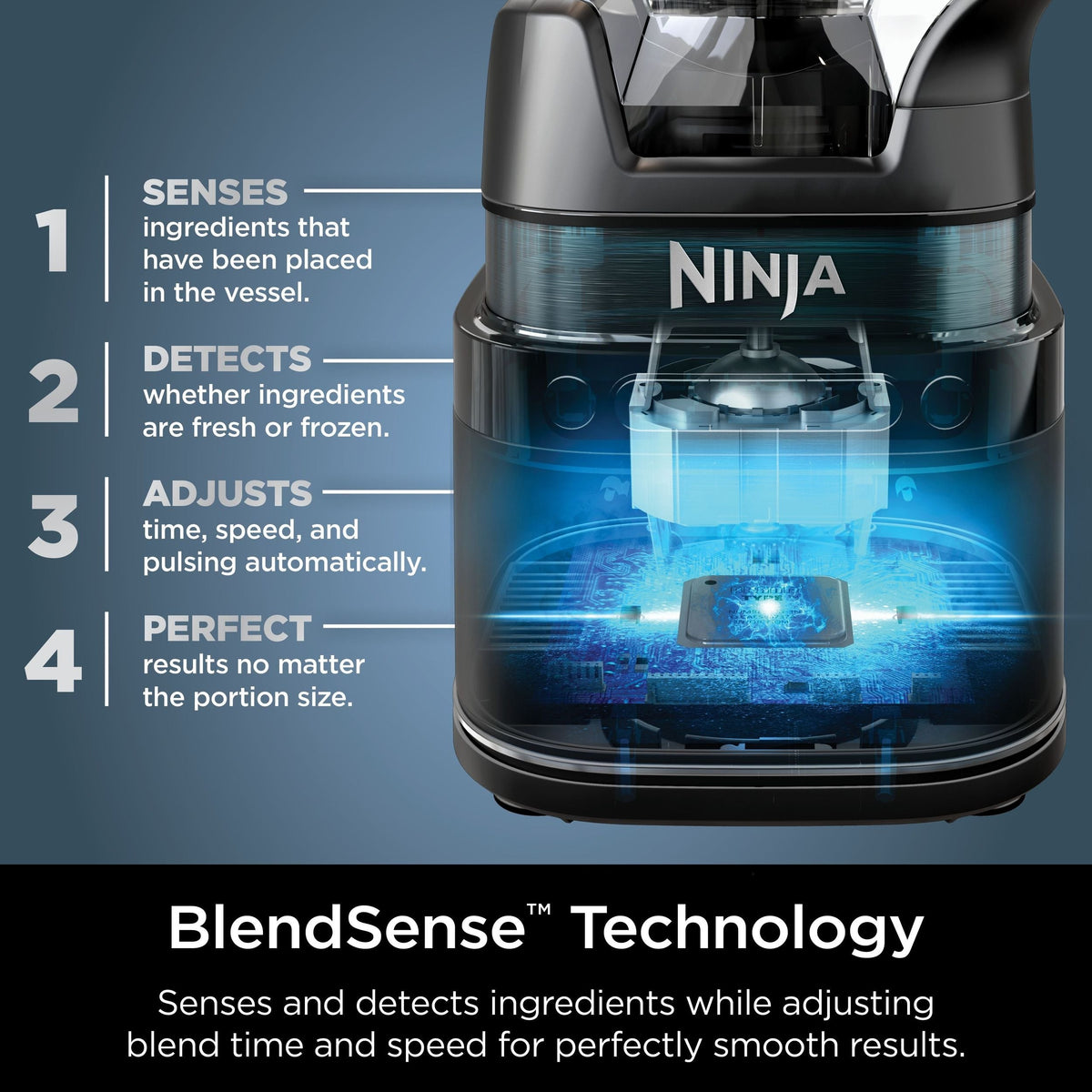 Ninja BlendSense Duo Blender with 72-oz Full-Size Pitcher & Pre-Set Programs, Includes Two 24-oz Single-Serve Cups, 1800W