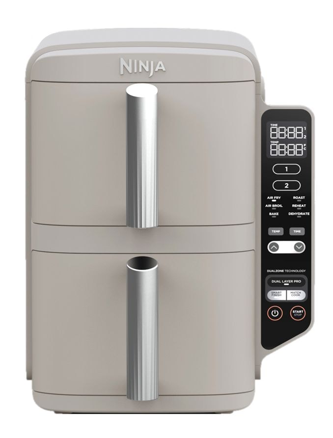 Ninja Dual Stacked Space-Saving Air Fryer, Sandstone A5