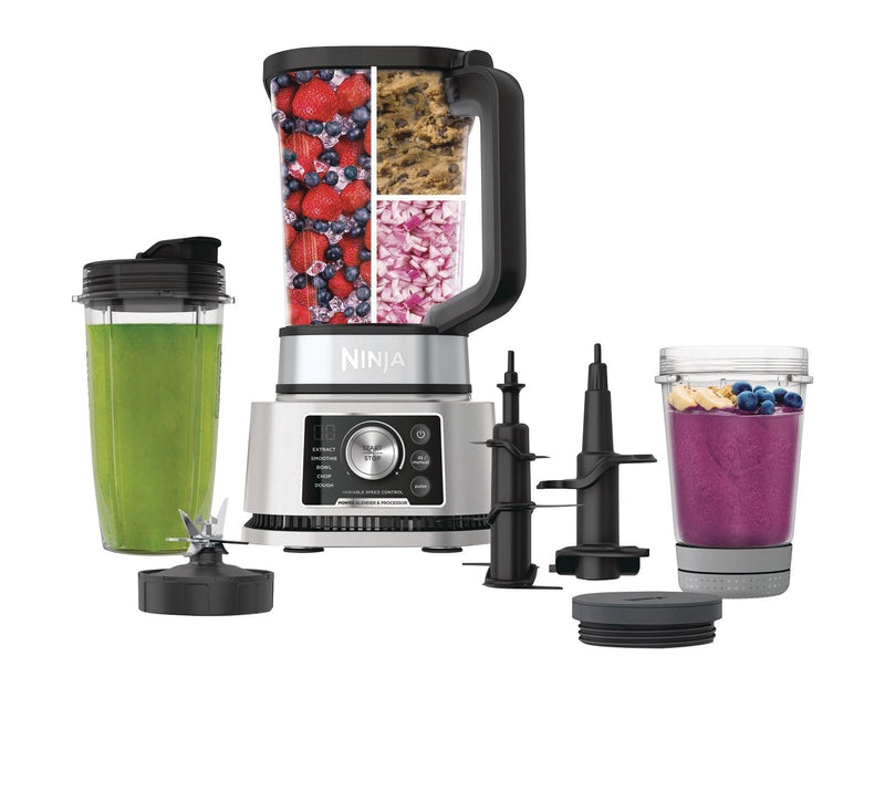 Ninja Foodi Power Blender & Processor System with Smoothie Bowl Maker & Nutrient Extractor, Silver, 1400W Q9