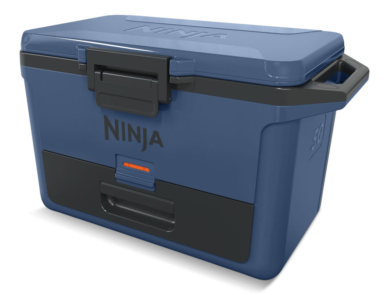 Ninja FrostVault 50-Quart Portable Hard Cooler with DryChill Drawer, Blue, 47-L D3