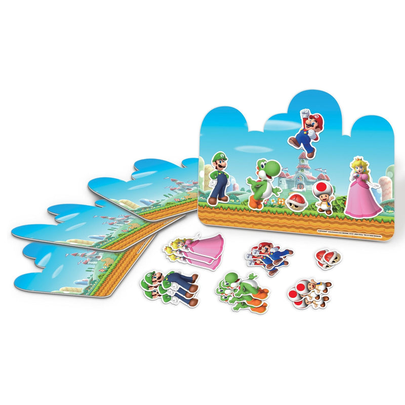 Nintendo Super Mario Bros Princess Peach/Luigi/Mario DIY Customizable Craft Kit, Multi-Coloured, 28-pk, for Arts & Crafts/Birthday Favour Y8