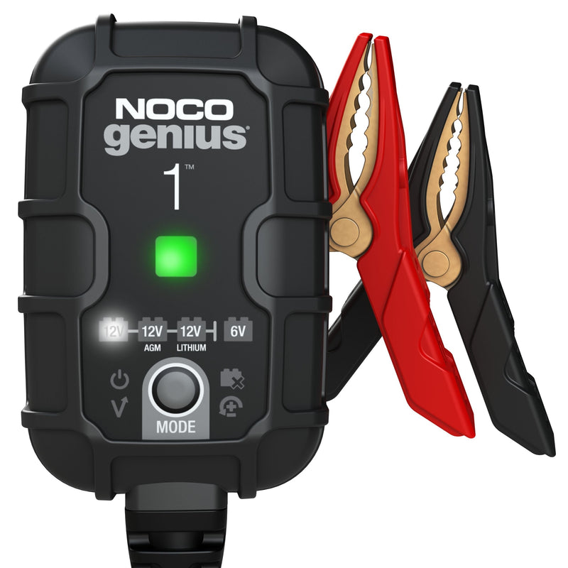 NOCO GENIUS1 Smart Battery Charger/Maintainer/Desulfator, 1-Amp, 6V/12V G0
