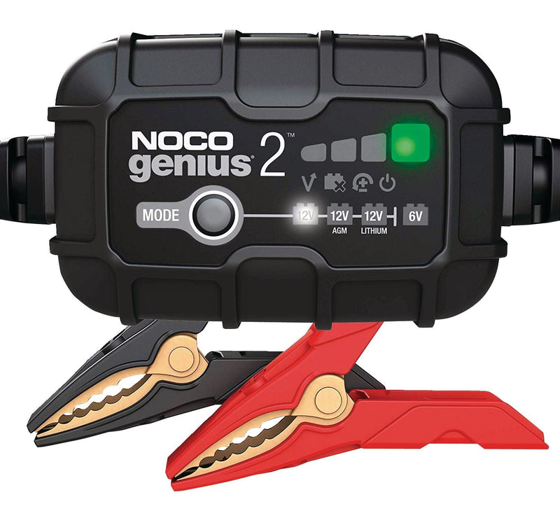 NOCO GENIUS2 Smart Battery Charger/Maintainer/Desulfator, 2-Amp, 6V/12V V1
