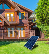 NOMA 100 Watt, 12V Crystalline Solar Panel Kit with Stand and Charge Controller