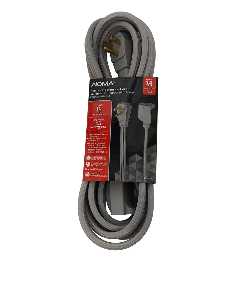 NOMA 14/3 15 Amp Appliance Extension Cord, Grey Y9