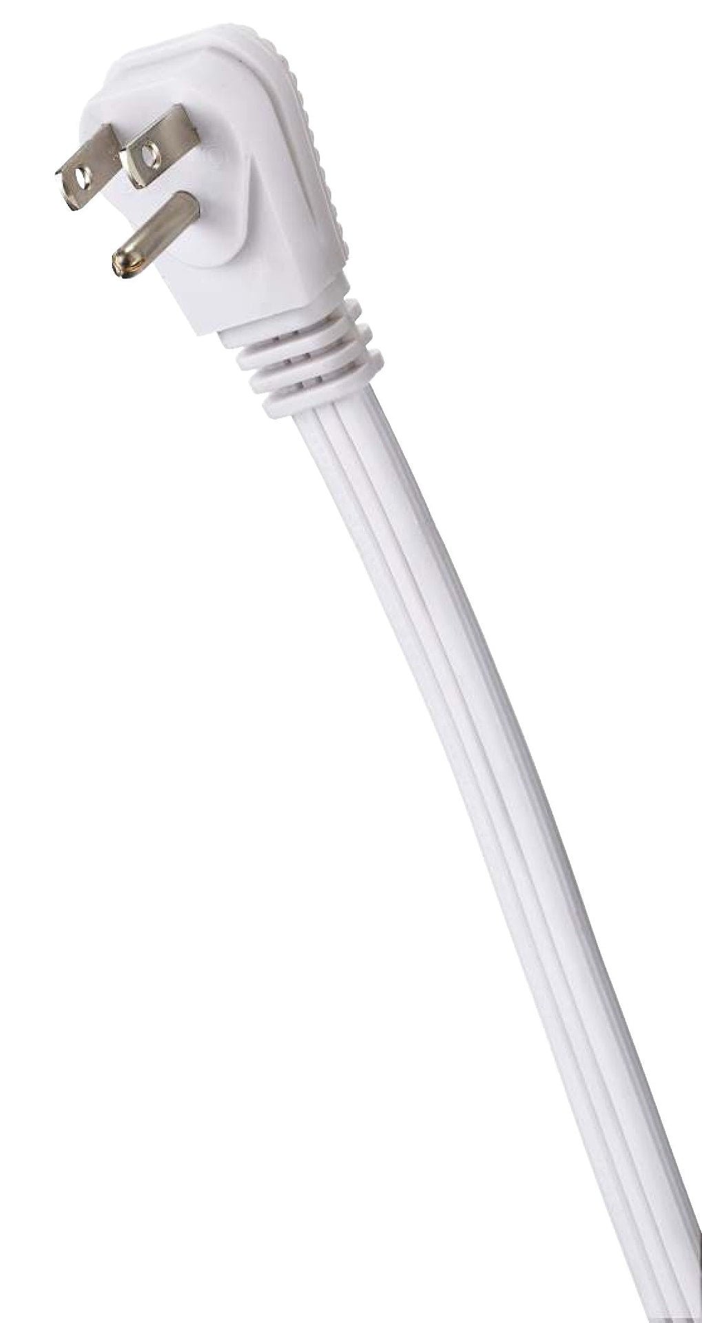 NOMA 3-ft 3-in 16/3 Indoor Extension Cord with Right Angle Plug, 3 Grounded Outlets, White