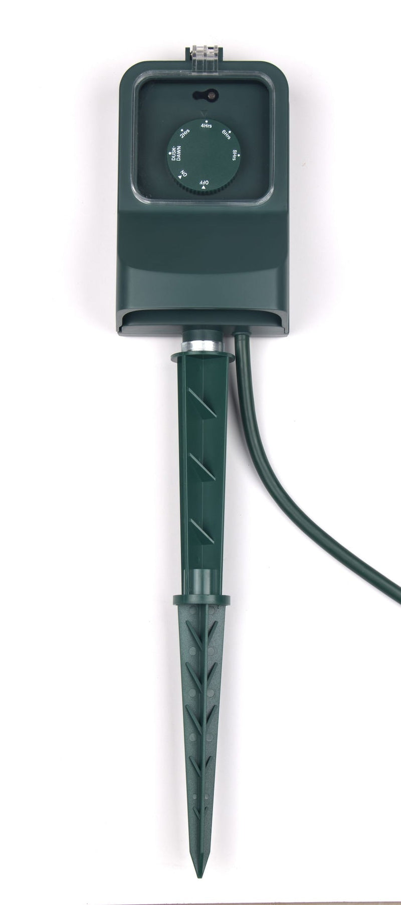 NOMA 3-Outlet Outdoor Power Stake with 6-ft Cord and Timer, Green U4