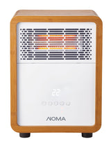 NOMA 3-Setting Cabinet Heater with Child Lock, Quartz and Radiant Heating, Wood Grain Finish