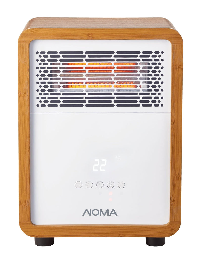 NOMA 3-Setting Cabinet Heater with Child Lock, Quartz and Radiant Heating, Wood Grain Finish B0