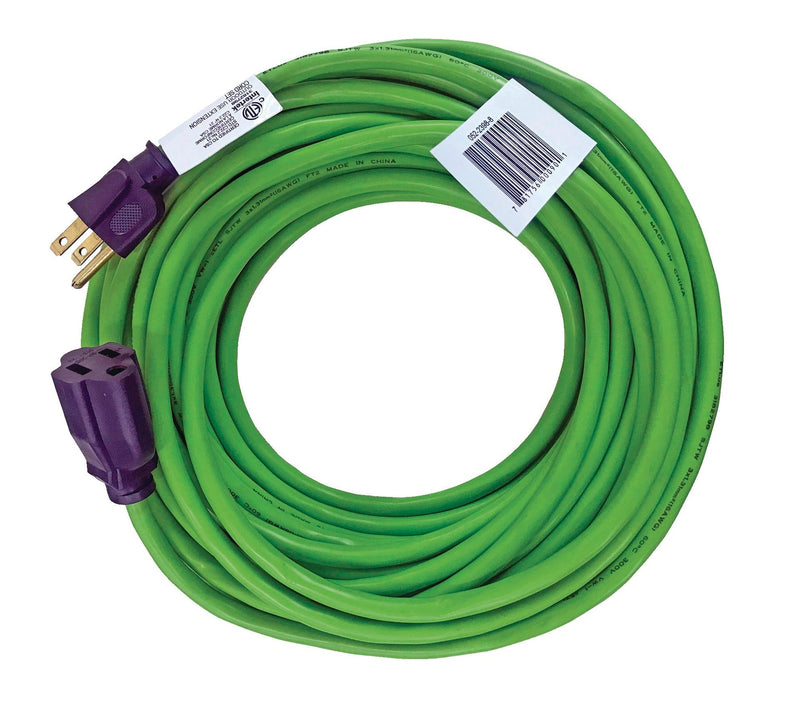 NOMA 50-ft 3-in 16/3 Outdoor Extension Cord with Grounded Outlet, Lime Green M3