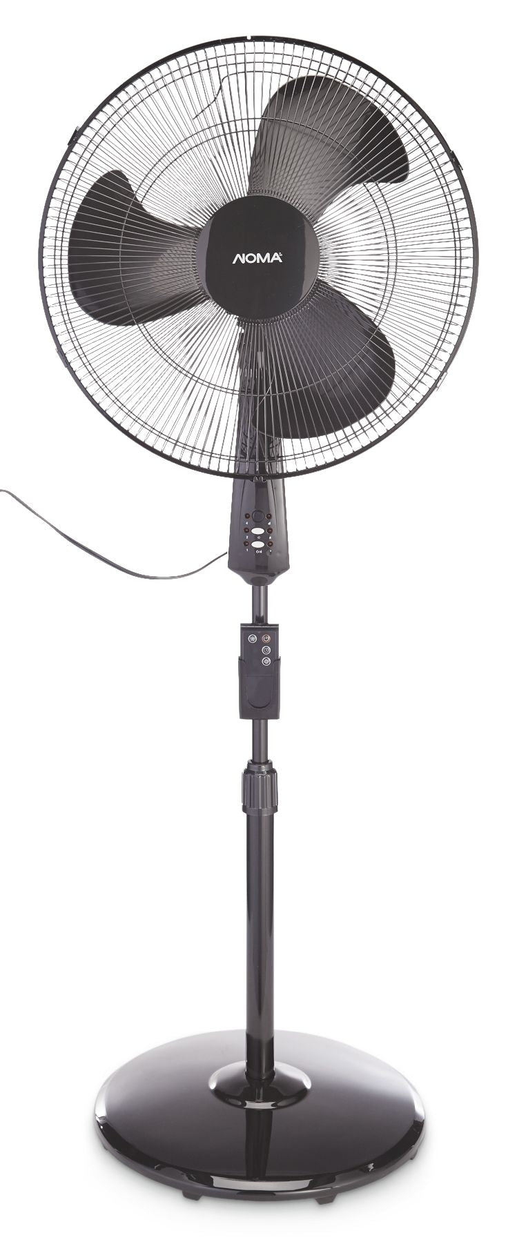 NOMA Oscillating Pedestal/Stand Fan with Remote Control, 3-Speed, Black, 18-in Q1