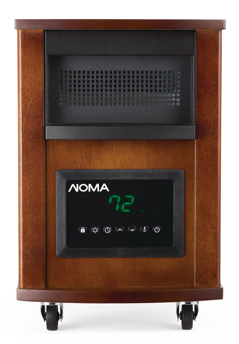 NOMA Wood Cabinet Infared Space Heater withRemote Control & Thermostat, 1500W N1