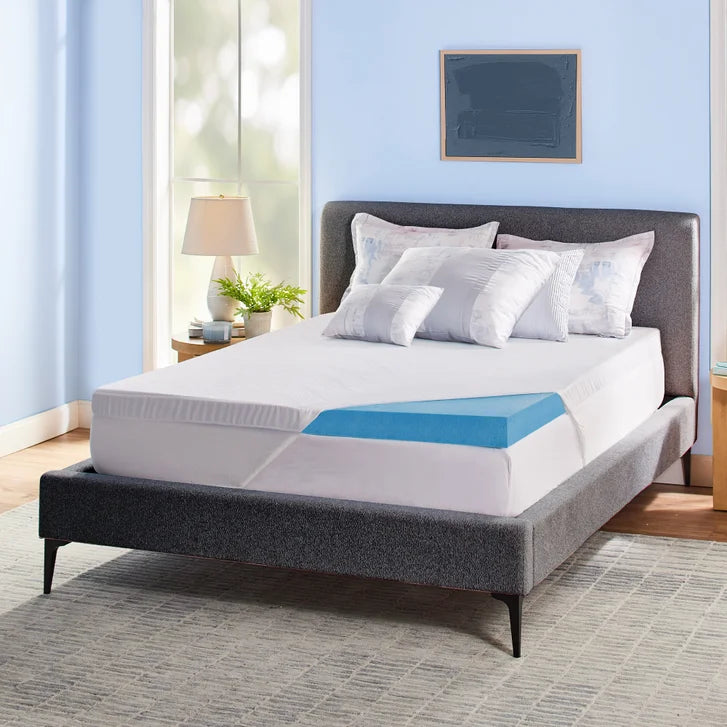 Novaform 3 in. Soothing Cool Plus Gel Memory Foam Mattress Topper D3