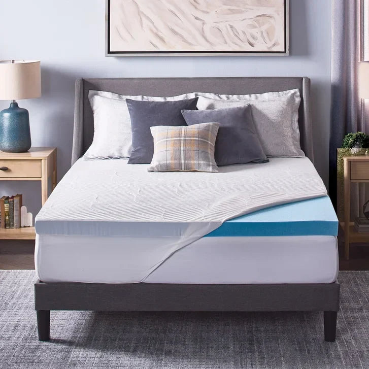 Novaform ComfortLuxe Plus Gel Memory Foam 3-inch Mattress Topper R2