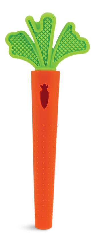 Nuby BPA-Free Hollow Silicone Sensory Carrot Teething Tube I3