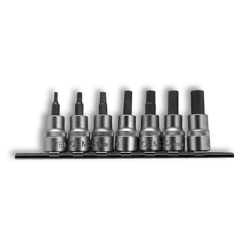 OEMTOOLS 3/8-in Drive Metric Hex Socket Set, 7-pc, Assorted Sizes, 44004 V6