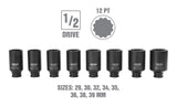 OEMTOOLS Axle Nut Socket Set, 8-pc