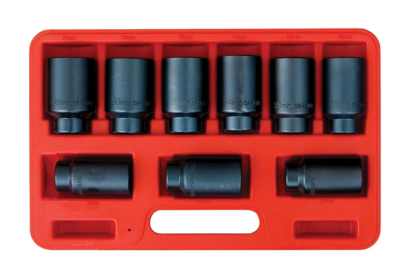 OEMTOOLS Deluxe Axle Nut Socket Set, 9-pc V4