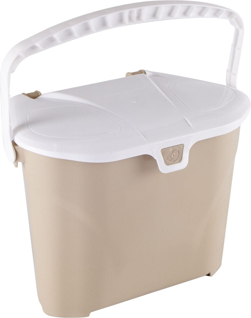 Orbis Plastic Compost Bin with Handle, White/Beige, 7-L Z0