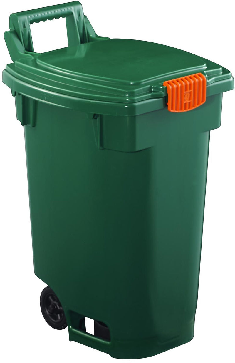 Orbis Plastic Wheeled Compost Bin/Multi-Use Storage Cart, Green, 45 L P7