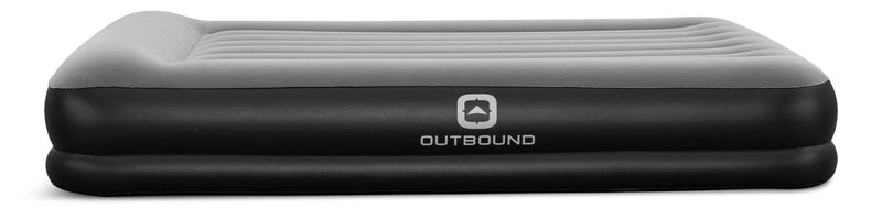 Outbound Double High Flocked Airbed, Queen, Grey N2