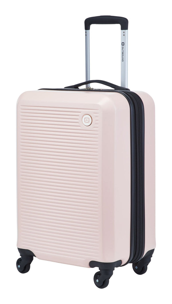 Outbound Hardside Carry-On Spinner Flex Travel Suitcase, Pink, 21-5/8-in M9