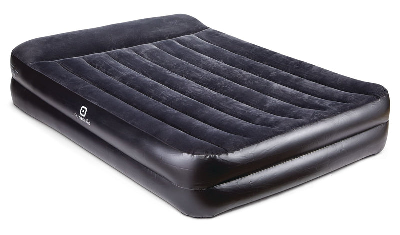 Outbound Queen Double-High Inflatable Air Mattress/Airbed with Built-In 120V Pump & Pillow I0