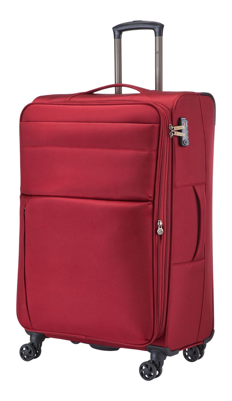 Outbound Softside Large Luggage, Wheeled, Red T8