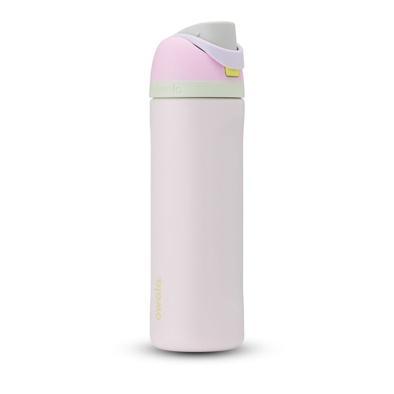 Owala FreeSip Stainless Steel Insulated Portable Reusable Water Bottle, 24-oz, Various Colours, with Built-in Straw K0