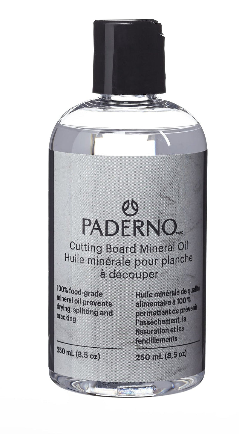 PADERNO 100% Food-Grade Mineral Oil Treatment For Cutting Boards, 250-mL U0