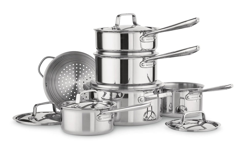 PADERNO Canadian Professional Clad Cookware Set, Oven Safe, 12-pc D1