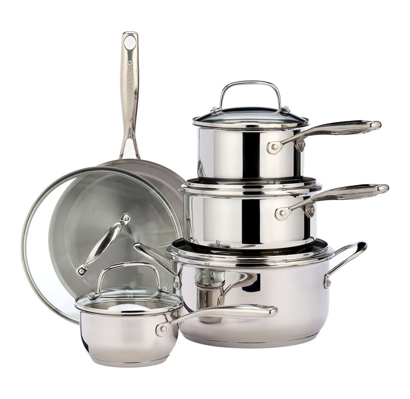 Paderno Classic 10 piece Stainless Steel Cookset U7