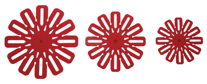 PADERNO Classic Cookware Protectors for Pots and Pans, Red, 5-pc Z6
