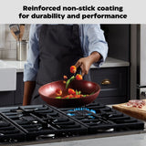 PADERNO Classic Cookware Set, Non-Stick, Maroon, 11-pc