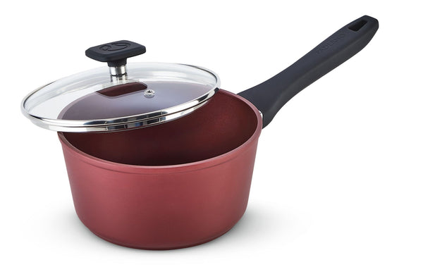 PADERNO Classic Saucepan, PFOA-Free, Non-Stick, Maroon E1