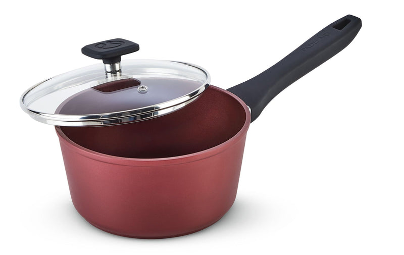 PADERNO Classic Saucepan, PFOA-Free, Non-Stick, Maroon E1