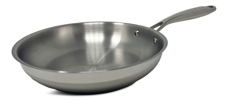 PADERNO Classic Stainless Steel Frying Pan, Dishwasher & Oven Safe, 9-in N8