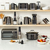 PADERNO Cordless Electric Kettle with Auto Shut Off, Black Stainless Steel, 1.7L