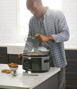 PADERNO Digital Programmable Slow Cooker, Black Stainless Steel, 6qt