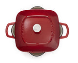 PADERNO Dutch Oven, Durable Cast Iron, Oven Safe, Red, 6.5qt