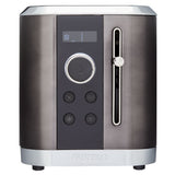 PADERNO Even Heat Wide Slots Toaster with 9 Settings, Black Stainless Steel, 2-Slices