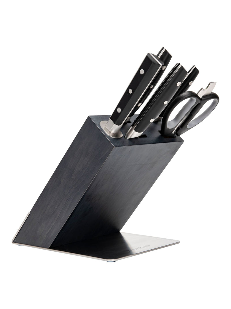 Paderno Fully Forged Stainless Steel Knife Block Set, 7-pc O4