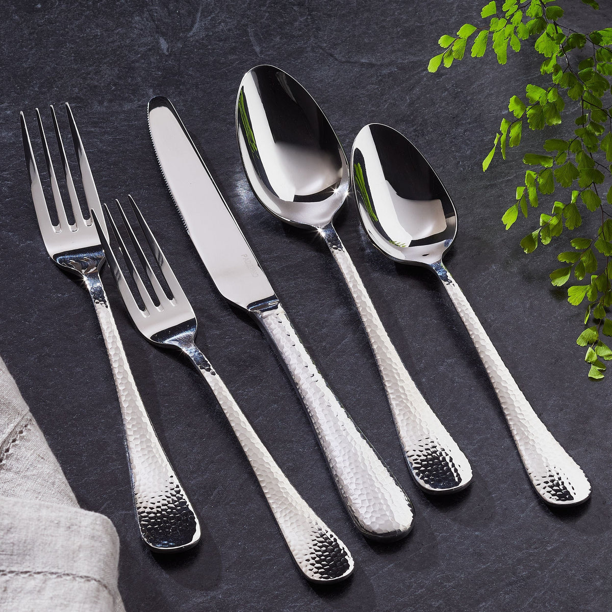 PADERNO Hammered Flatware Set, Serves 4, 20-pc