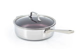 PADERNO Professional Non-Stick Clad Jumbo Cooker, Burgundy, 5-L