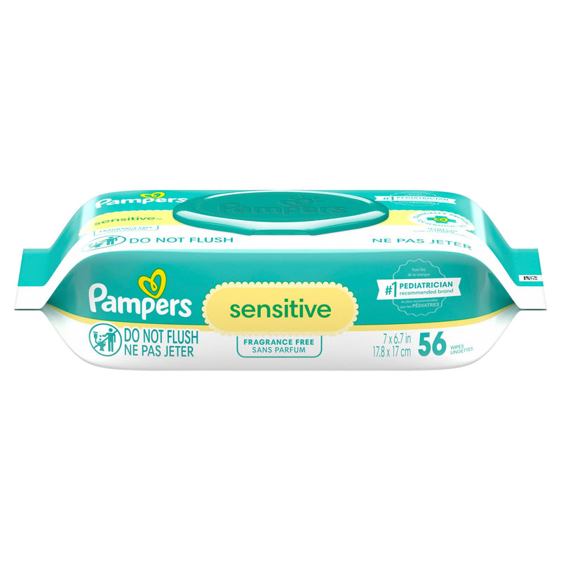Pampers Sensitive Baby Wipes 1X Pop-Top, 56 Count F1